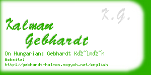 kalman gebhardt business card